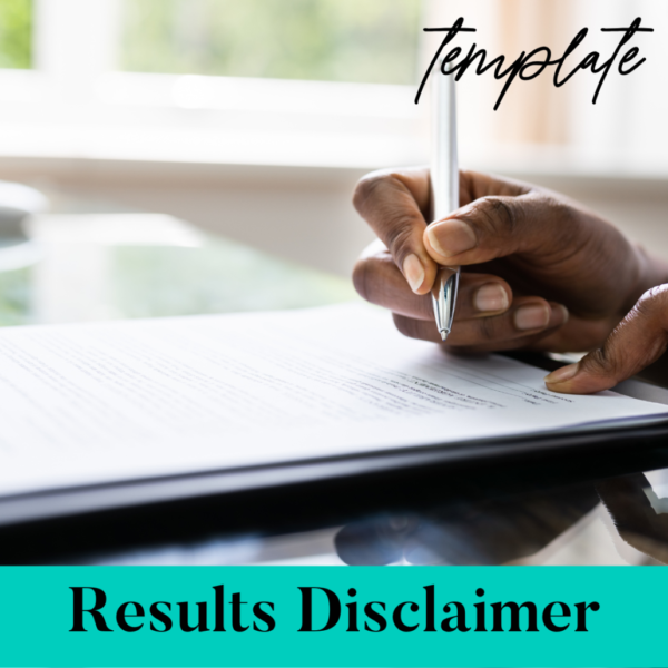 Results Disclaimer Template